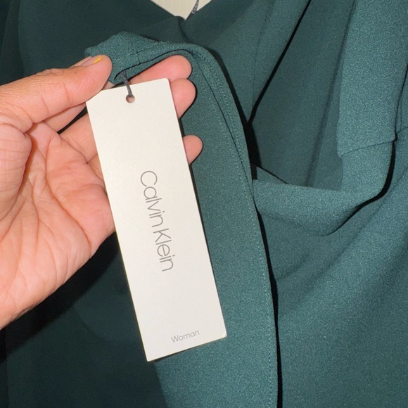 Calvin Klein Teal Long Sleeve Dress - Picture 2 of 3